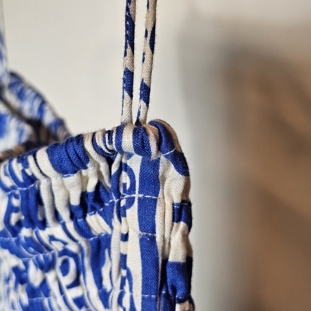 Faithfull The Brand Linen Maxi Dress Size 4 Boho Strapless Resort Vacation Greek - Picture 15 of 15